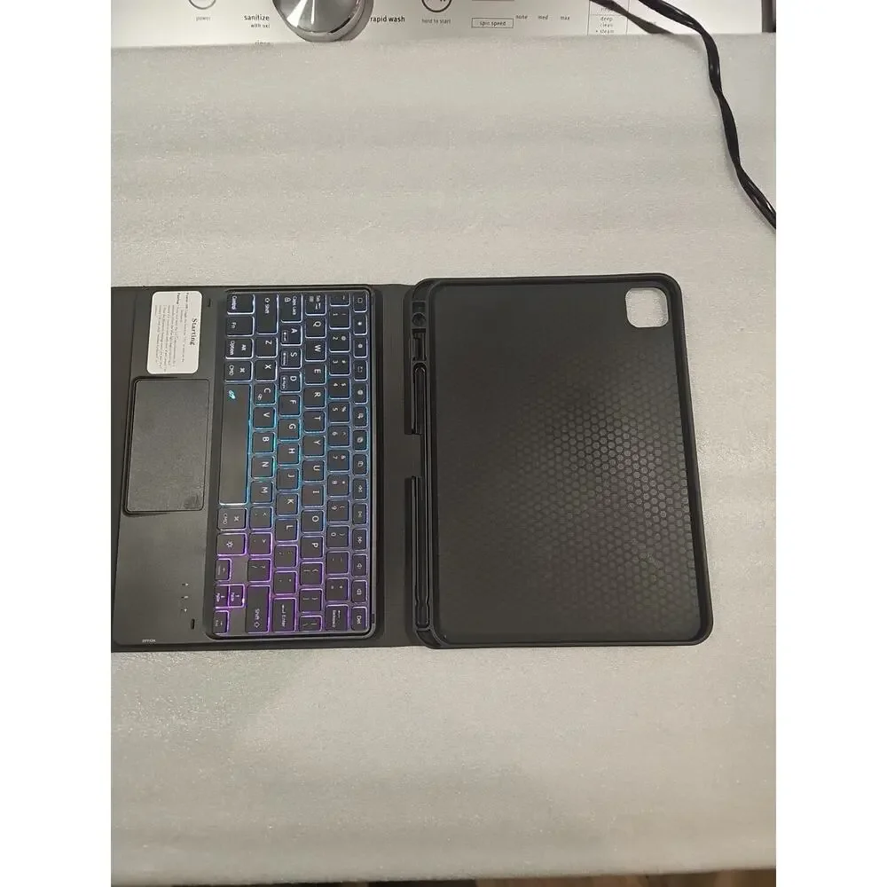for 2024 iPad Pro 11-inch (M4) Case with Keyboard - 7 Color Backlit Detachable